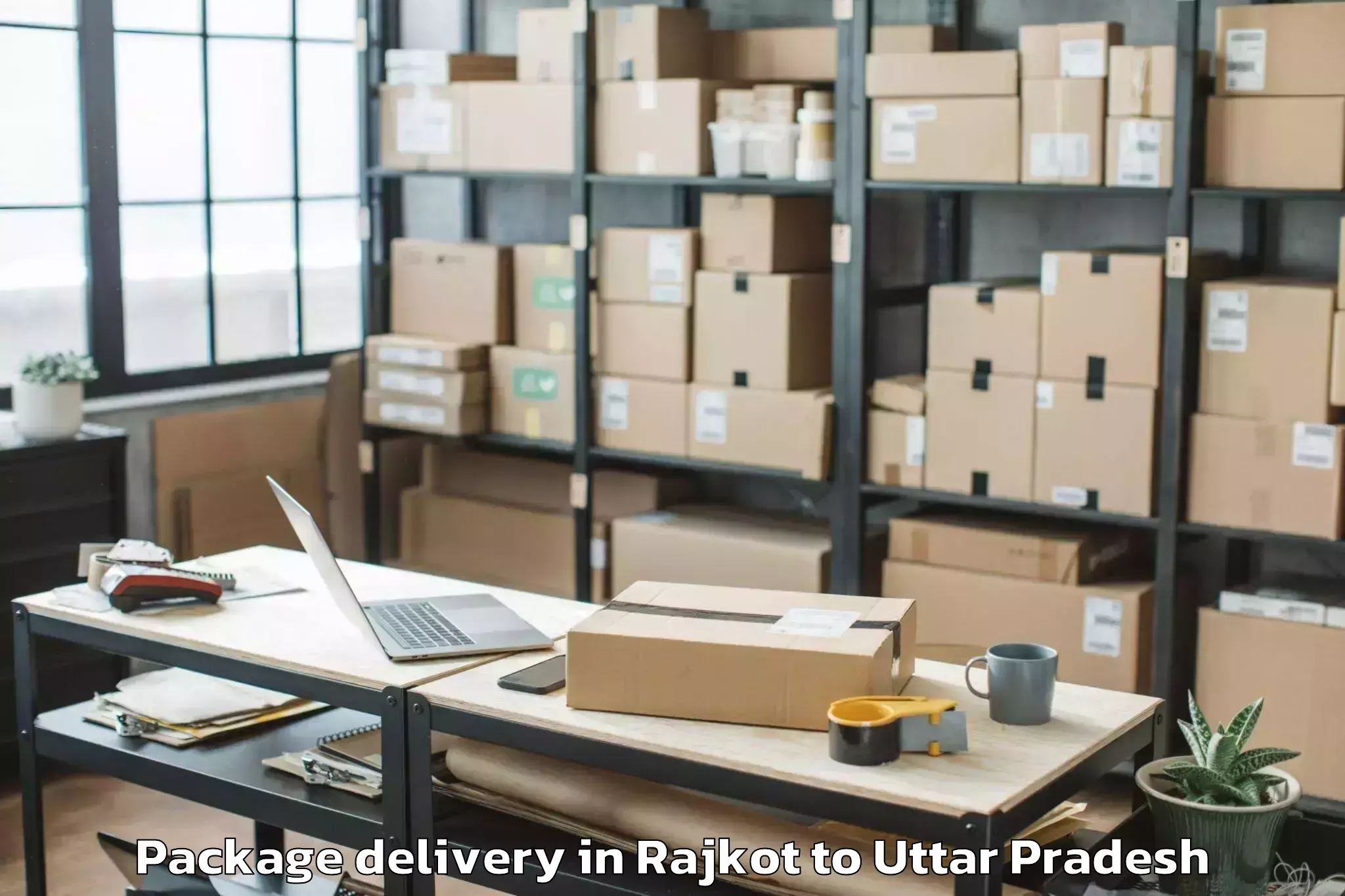 Top Rajkot to Farrukhabad Package Delivery Available